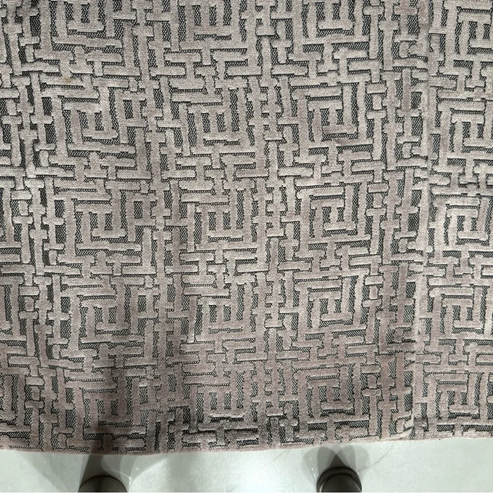 Modern Maze Pink and Gray Pillow Cover (2)